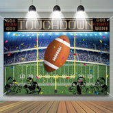 Lofaris Go Fight Touch Down Football Field Sport Backdrop